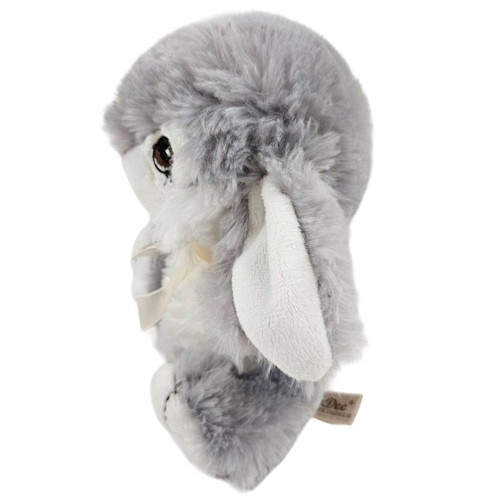 Vintage Dan Dee Bunny Rabbit Gray Fuzzy Soft Stuffed Animal Plush Collector Toy - Picture 5 of 8